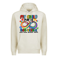 Oatmeal Heather my child may be non verbal but this mama ain's Premium Hoodie - JahusDesignShop