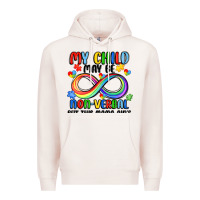 Pale Pink my child may be non verbal but this mama ain's Premium Hoodie - JahusDesignShop