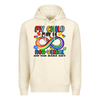Sandshell my child may be non verbal but this mama ain's Premium Hoodie - JahusDesignShop