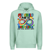 Seafoam my child may be non verbal but this mama ain's Premium Hoodie - JahusDesignShop