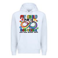 White my child may be non verbal but this mama ain's Premium Hoodie - JahusDesignShop