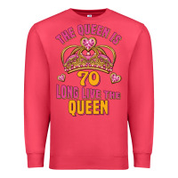 Cardinal the queen is 70 long live the queen Premium Sweatshirt - Jasminsmagicworld