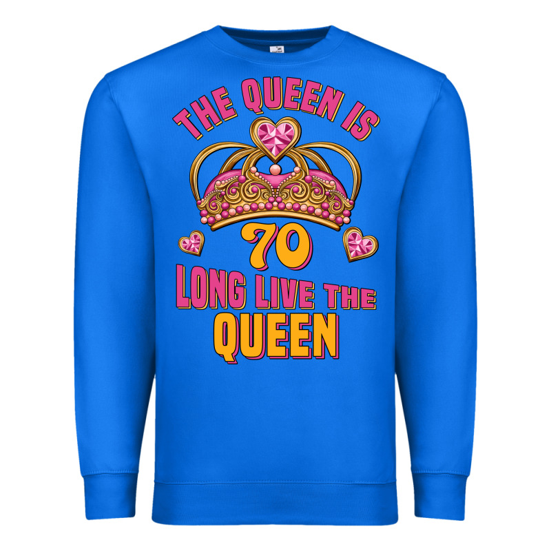 The Queen Is 70 Long Live The Queen Premium Sweatshirt by Jasminsmagicworld | Teevron