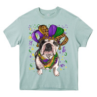Arona mardi gras hat  english bulldog Heavy Core Tee - RanaPortraitStore