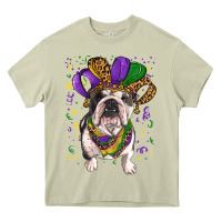 Mossy mardi gras hat  english bulldog Heavy Core Tee - RanaPortraitStore