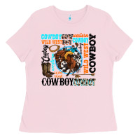 Bubblegum Pink western cowboy wild west Ladies Tee - texasbilliewilder