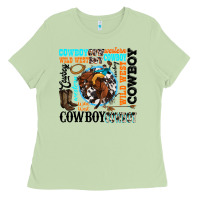 Matcha western cowboy wild west Ladies Tee - texasbilliewilder