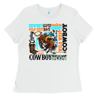 White western cowboy wild west Ladies Tee - texasbilliewilder