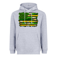 Heather Grey st patrick's day american flag Heavyweight Hoodie - Artiststas
