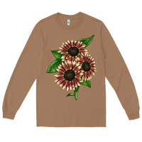 Toasted Coconut strawberry blonde sunflower Long Sleeve Tee - LillyAllenDesigns