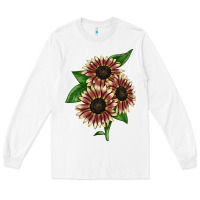 White strawberry blonde sunflower Long Sleeve Tee - LillyAllenDesigns
