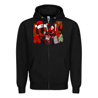 Black christmas love nurse Zipper Hoodie - NancyCooperArtShop