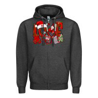 Charcoal Heather christmas love nurse Zipper Hoodie - NancyCooperArtShop
