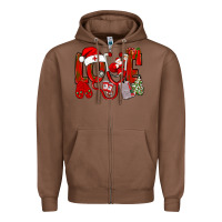 Chestnut christmas love nurse Zipper Hoodie - NancyCooperArtShop
