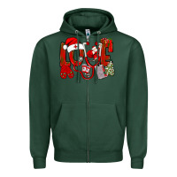 Sports Green christmas love nurse Zipper Hoodie - NancyCooperArtShop