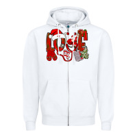 White christmas love nurse Zipper Hoodie - NancyCooperArtShop