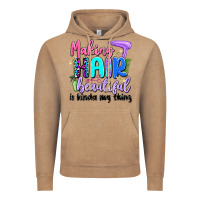 Vintage Coffee making hair beautiful is kinda my thing Vintage Hoodie - Artiststas