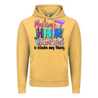 Vintage Mustard making hair beautiful is kinda my thing Vintage Hoodie - Artiststas