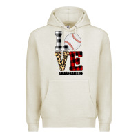 Oatmeal Heather Love, Baseball Premium Hoodie - Bettercallsaul