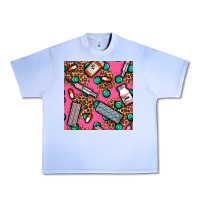 Grape Ice Medicines And Pills Seamless Pattern Urban Heavy Tee - BundleAndBundleShop