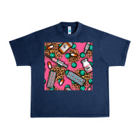 Navy Medicines And Pills Seamless Pattern Urban Heavy Tee - BundleAndBundleShop