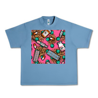 Pebble Blue Medicines And Pills Seamless Pattern Urban Heavy Tee - BundleAndBundleShop
