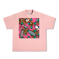 Salmon Medicines And Pills Seamless Pattern Urban Heavy Tee - BundleAndBundleShop