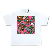 White Medicines And Pills Seamless Pattern Urban Heavy Tee - BundleAndBundleShop
