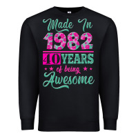 Black made in 1982, 40 years of being awesome Premium Sweatshirt - Jasminsmagicworld