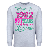 Heather Grey made in 1982, 40 years of being awesome Premium Sweatshirt - Jasminsmagicworld