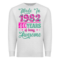 Oatmeal Heather made in 1982, 40 years of being awesome Premium Sweatshirt - Jasminsmagicworld