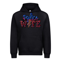 Black police wife with lightning bolt Urban Hoodie - CowGirlArtShop