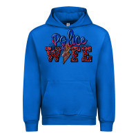 Cobalt police wife with lightning bolt Urban Hoodie - CowGirlArtShop