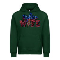 Forest Green police wife with lightning bolt Urban Hoodie - CowGirlArtShop