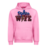 Fuchsia Pink police wife with lightning bolt Urban Hoodie - CowGirlArtShop
