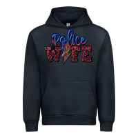Navy police wife with lightning bolt Urban Hoodie - CowGirlArtShop