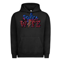 Pigment Black police wife with lightning bolt Urban Hoodie - CowGirlArtShop
