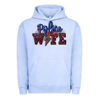 Pigment Grape Ice police wife with lightning bolt Urban Hoodie - CowGirlArtShop