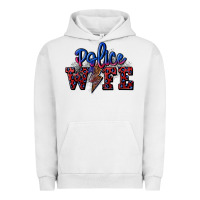 Pigment Lunar Rock police wife with lightning bolt Urban Hoodie - CowGirlArtShop