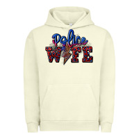 Pigment Pistachio police wife with lightning bolt Urban Hoodie - CowGirlArtShop
