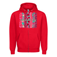 Red valentines day brushstroke background brushstroke Zipper Hoodie - NancyCooperArtShop