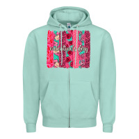 Seafoam valentines day brushstroke background brushstroke Zipper Hoodie - NancyCooperArtShop