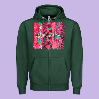 Valentines Day Brushstroke Background Brushstroke Zipper Hoodie Designed By Nancycooperartshop