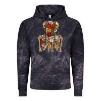 Cloud Black flower skeleton Vintage Hoodie - RanaPortraitStore