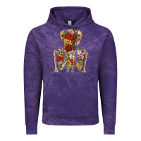 Cloud Purple flower skeleton Vintage Hoodie - RanaPortraitStore