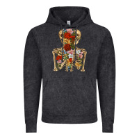 Vintage Black flower skeleton Vintage Hoodie - RanaPortraitStore