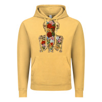 Vintage Mustard flower skeleton Vintage Hoodie - RanaPortraitStore