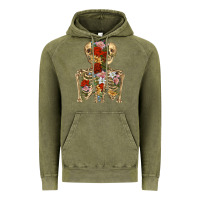 Vintage Olive flower skeleton Vintage Hoodie - RanaPortraitStore