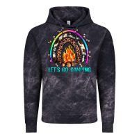 Cloud Black let's go camping rainbow Vintage Hoodie - JahusDesignShop