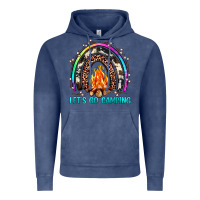 Vintage Denim let's go camping rainbow Vintage Hoodie - JahusDesignShop